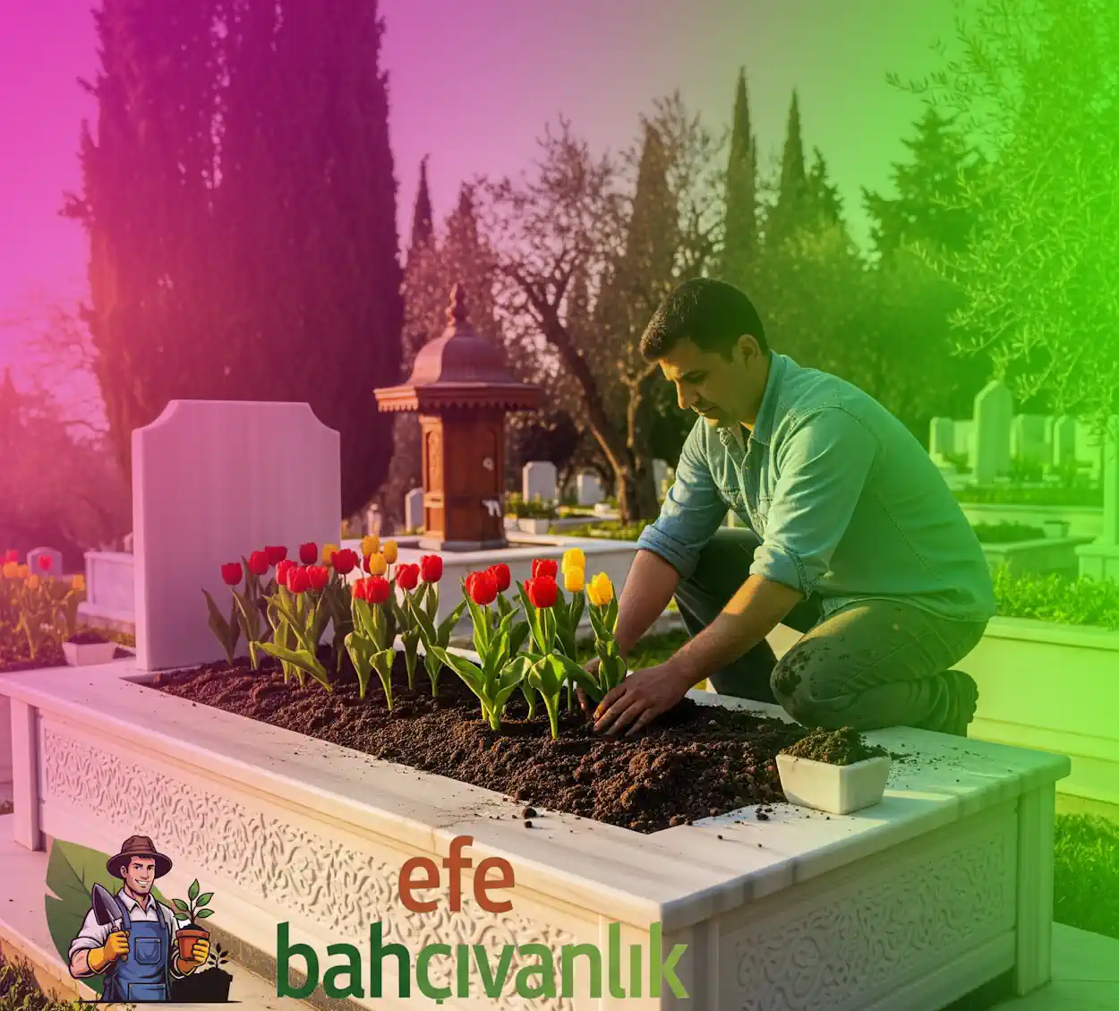 Silivrikapı Eski Kozlu Mezarlığı Mezar Bakım Çiçeklendirme